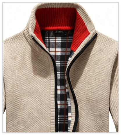 SWISSWELL Men's Autumn Winter Knit Tops, Zipper Thick Knit Sweater Cardigan Coat
