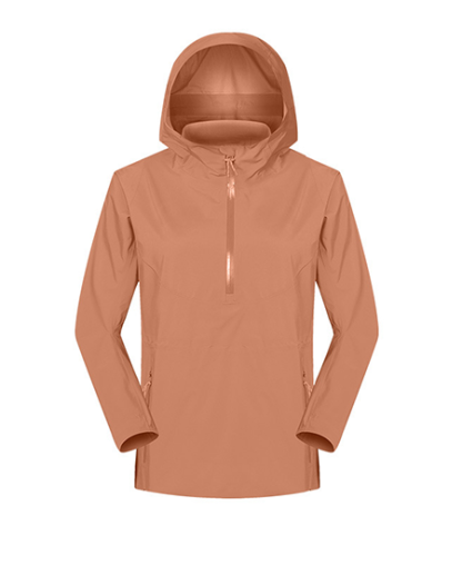 SWISSWELL Women Mountain Jacket Windproof Waterproof Half-Zip Hooded Travel Jacket-DAW040|Swisswell