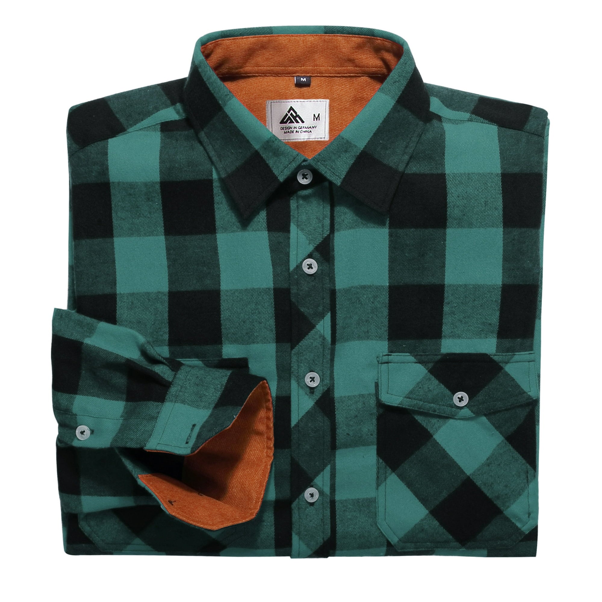 IGEEKWELL Men's Flannel Cotton Long Sleeve Casual Button Down Fleece Shirts with 2 Pockets-CFMMX20000|Swisswell