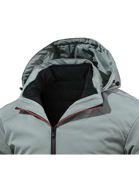 SWISSWELL Men's Casual Fleece Lined Waterproof Windproof Detachable Hooded Jacket -ZPK010361|Swisswell