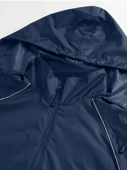 SWISSWELL Men's Windbreaker Rain Jacket Lightweight Hooded Raincoat -ZPK006301|Swisswell