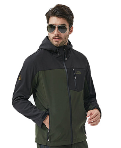 SWISSWELL Men Fashionable Color Matching Soft Shell Outdoor Windproof Jacket -ZPK010368|Swisswell