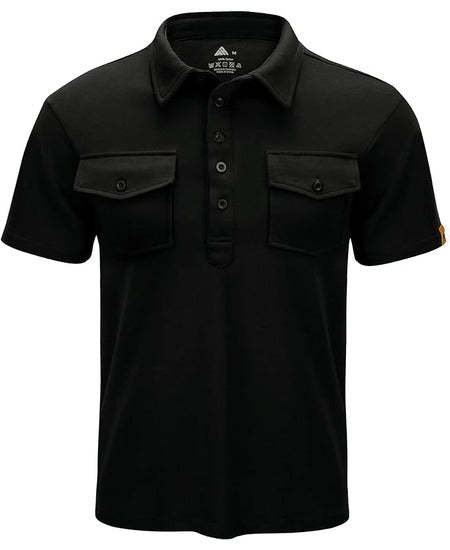IGEEKWELL Men's Golf Regular Fit Polo Shirt Short Sleeve Double Pocket Summer Solid Tee Shirts-APOH700112|Swisswell