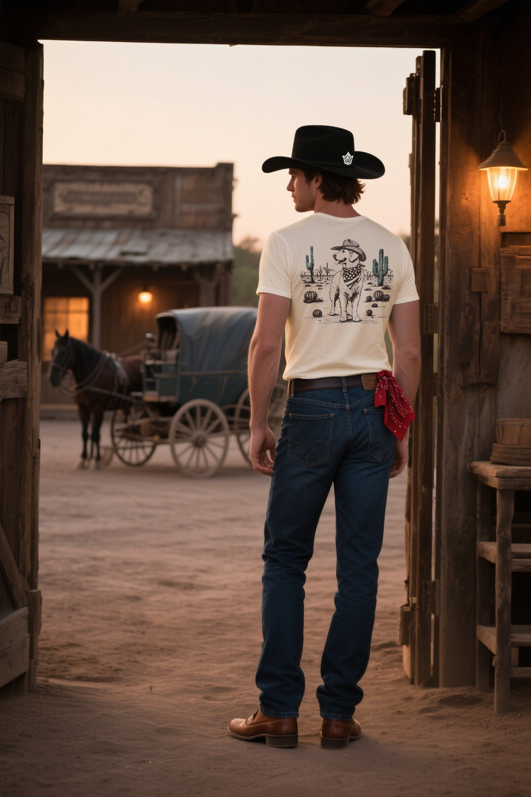 Vintage Western Dog Graphic Tee