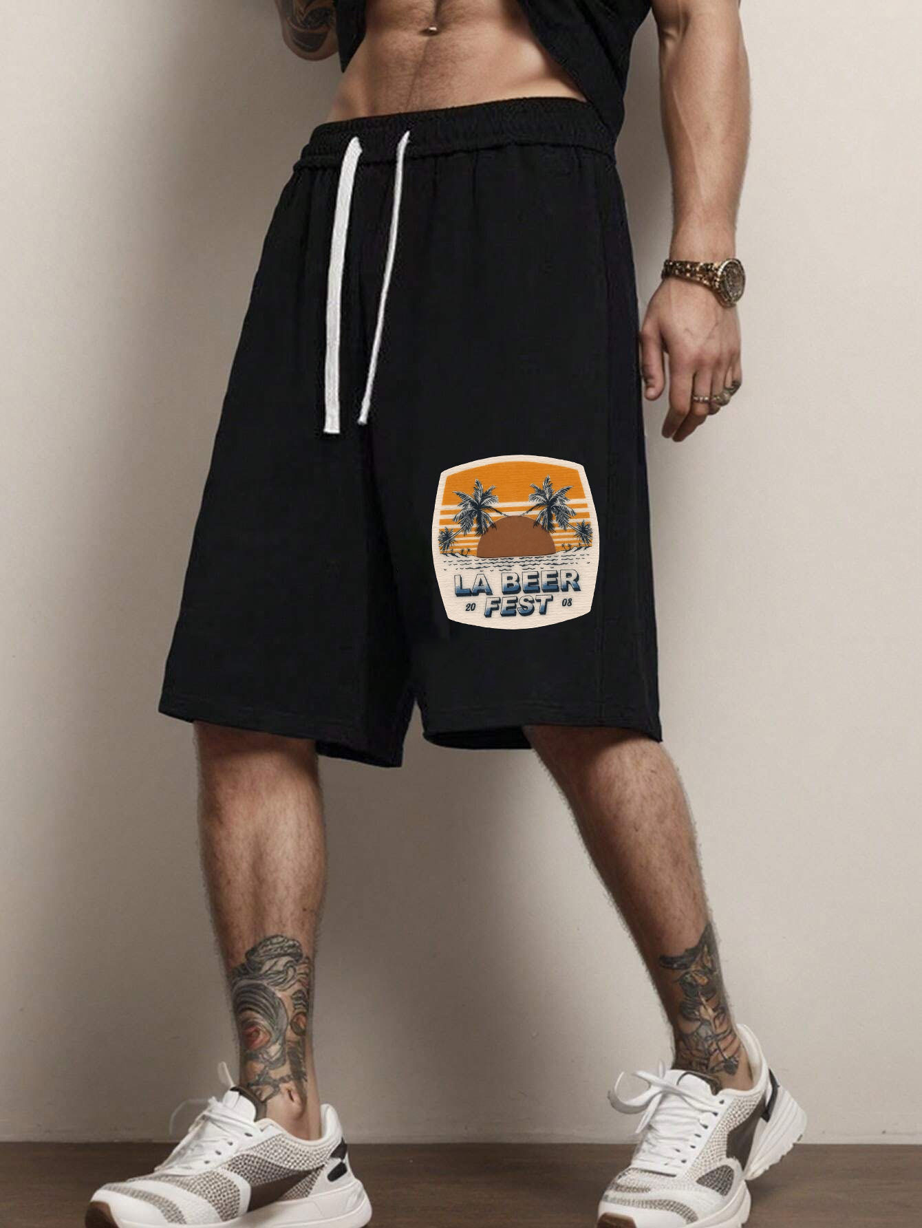 Men's Cotton Western Print Shorts