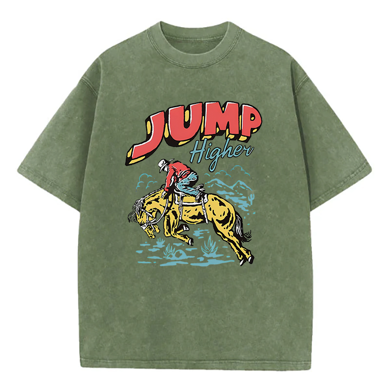 Jump Higher Unisex Washed T-Shirt