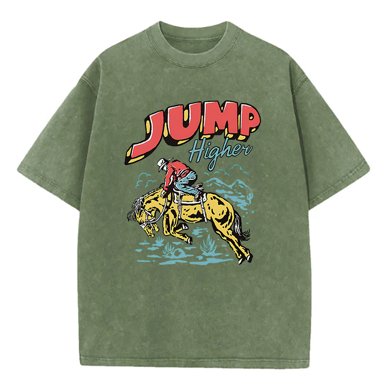 Jump Higher Unisex Washed T-Shirt