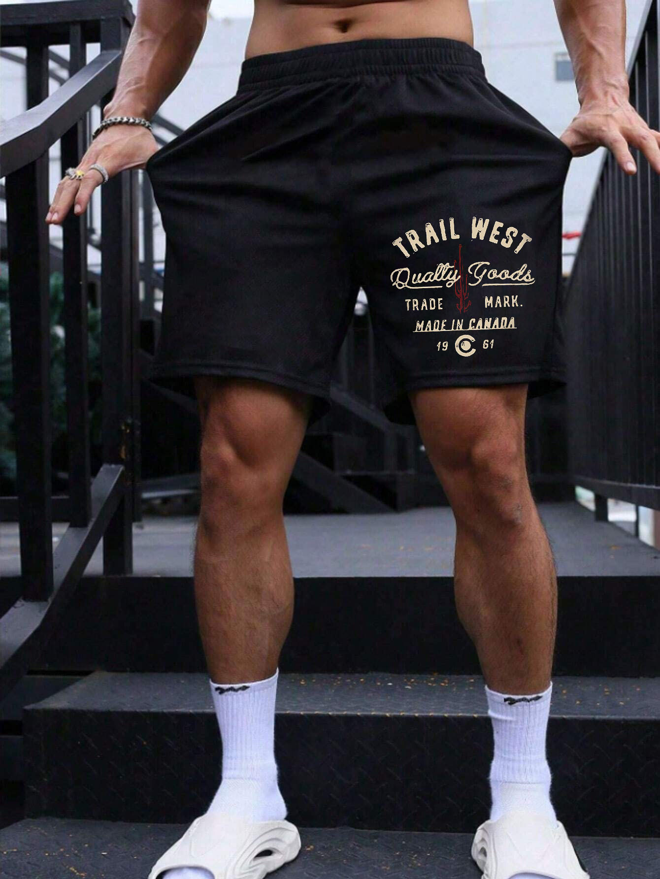 Western Pattern Men's Casual Shorts