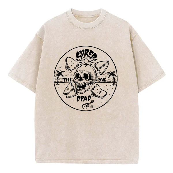 Washed T-Shirt | Shred Dead Unisex Fit Washed TEE