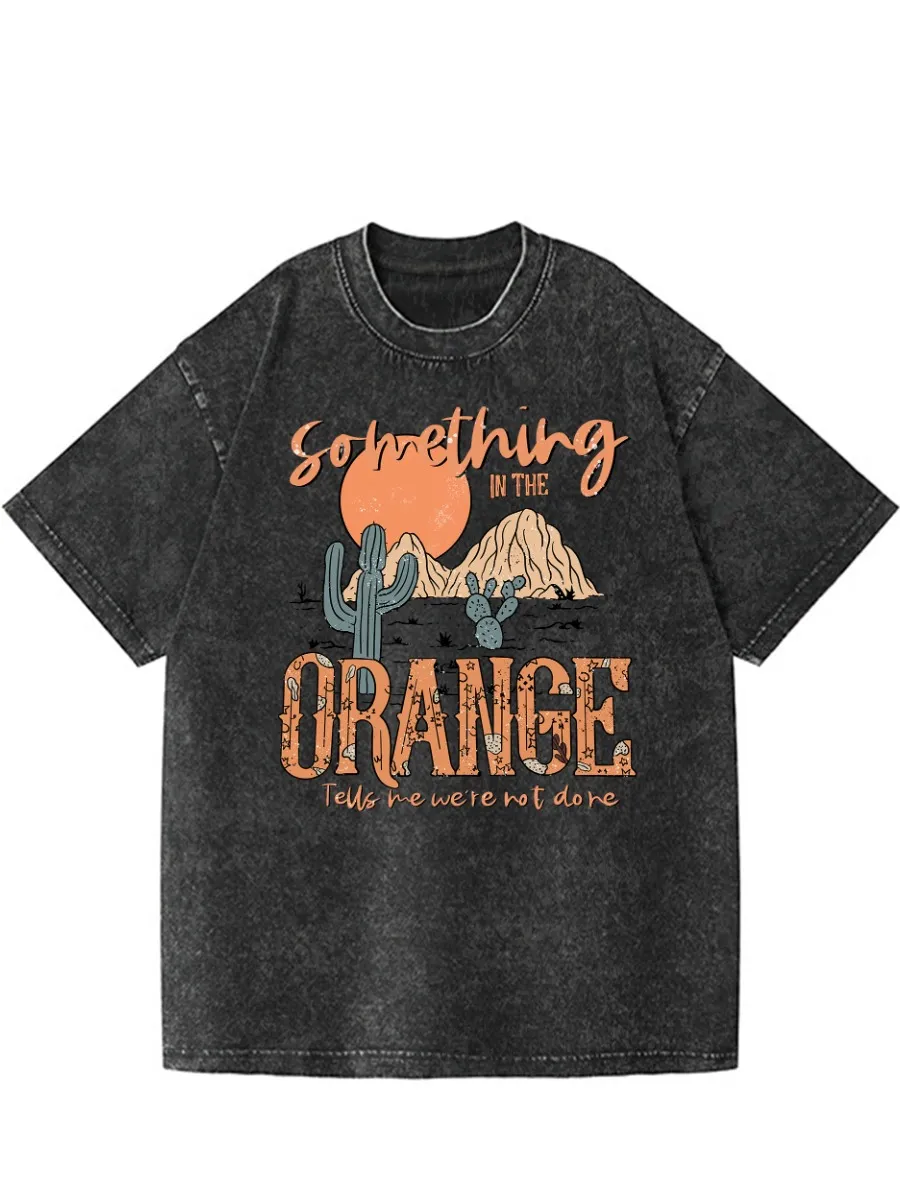 Washed T-Shirt | Something In The Orange Unisex Fit Washed TEE