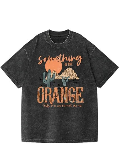 Washed T-Shirt | Something In The Orange Unisex Fit Washed TEE