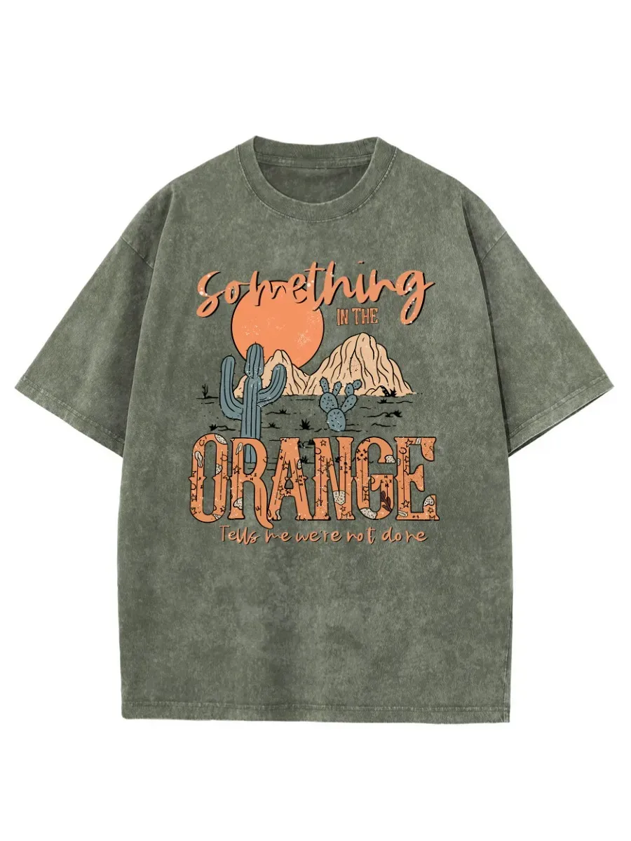 Washed T-Shirt | Something In The Orange Unisex Fit Washed TEE