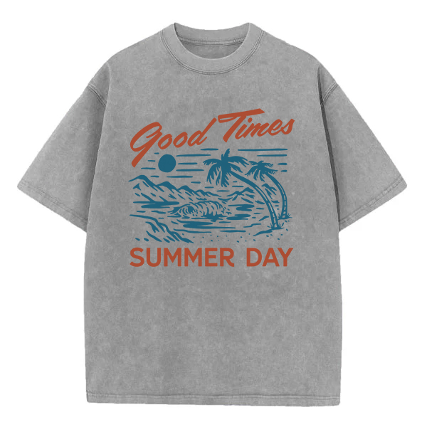 Washed T-Shirt | Good Time Summer Day Washed TEE