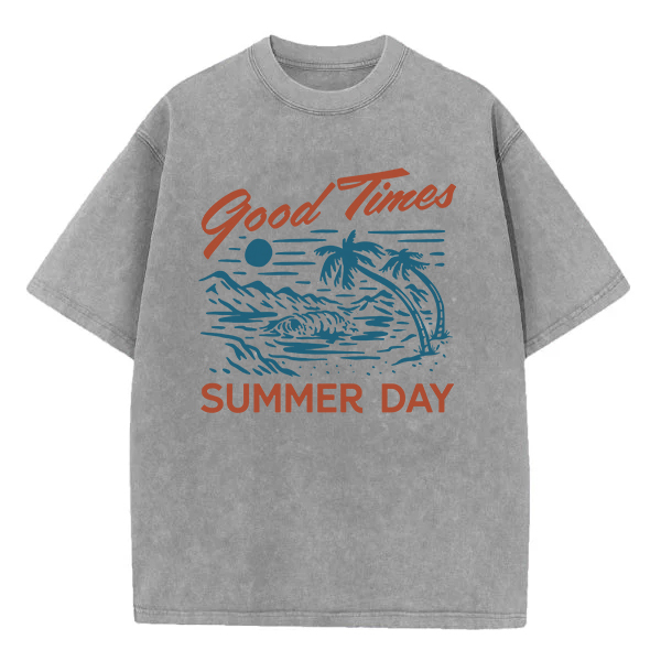 Washed T-Shirt | Good Time Summer Day Washed TEE