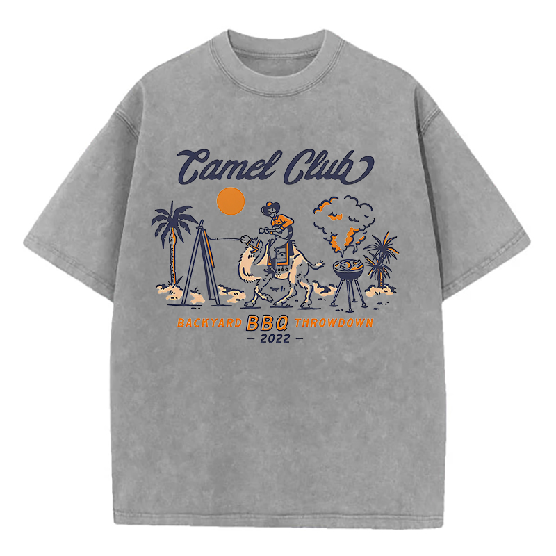Camel Club Backyard BBQ Throwdown Unisex Washed T-Shirt