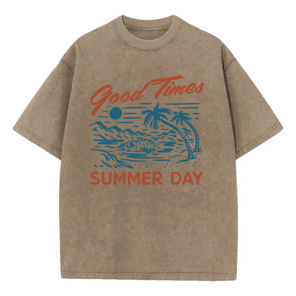 Washed T-Shirt | Good Time Summer Day Washed TEE