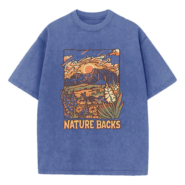 Washed T-Shirt | Nature Backs Unisex Fit Washed TEE