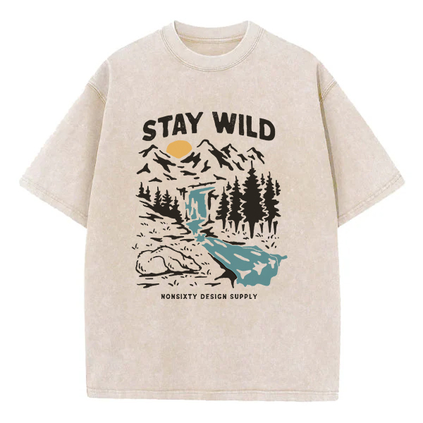 Washed T-Shirt | Stay Wild Washed TEE