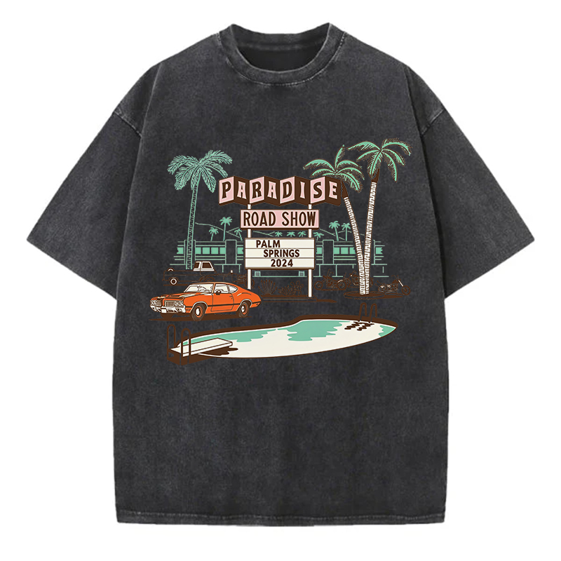 Washed T-Shirt | Paradise Road Show Unisex Fit Washed TEE