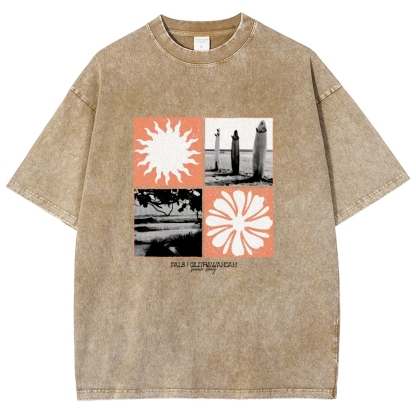 Washed T-Shirt | Surfing Unisex Casual | TIDESENCE