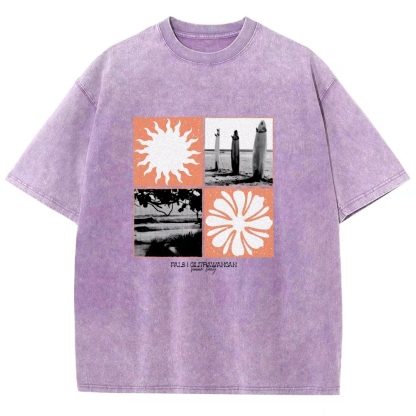 Washed T-Shirt | Surfing Unisex Casual | TIDESENCE