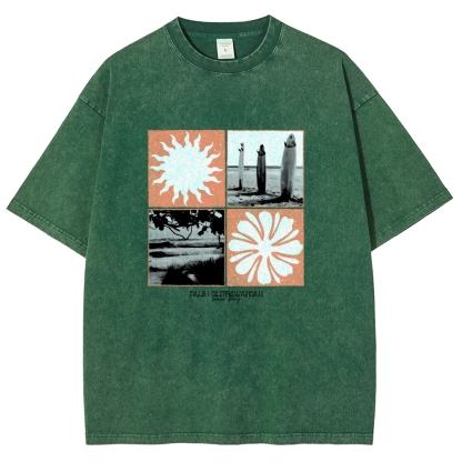 Washed T-Shirt | Surfing Unisex Casual | TIDESENCE