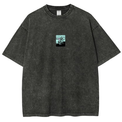 Washed T-Shirt | Surfing Unisex Casual | TIDESENCE