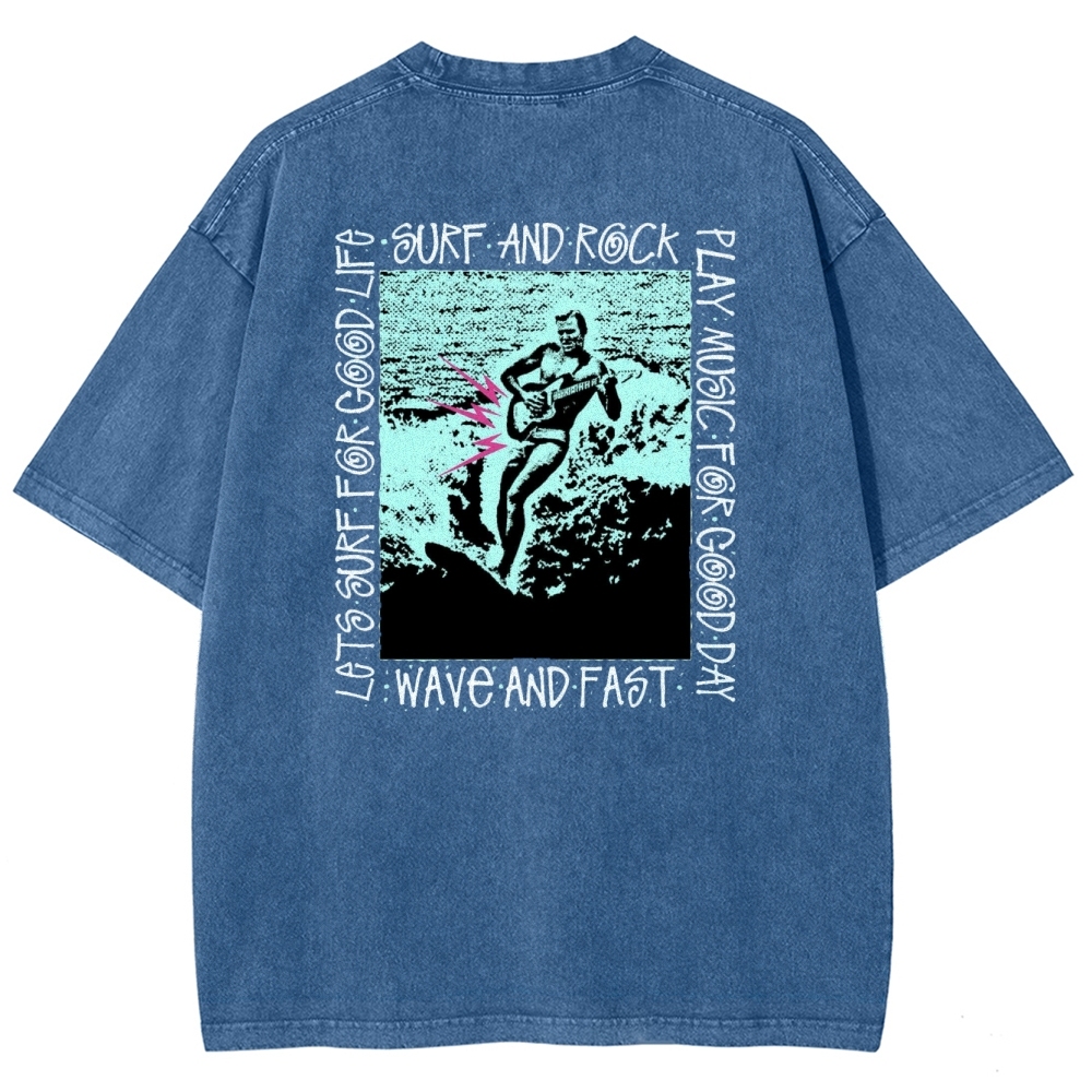 Washed T-Shirt | Surfing Unisex Casual | TIDESENCE