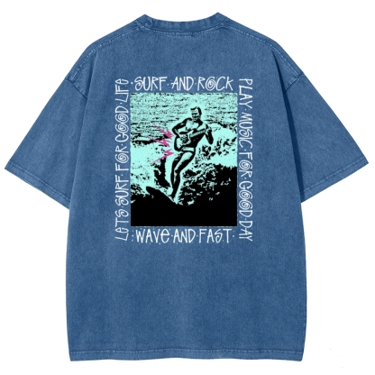 Washed T-Shirt | Surfing Unisex Casual | TIDESENCE
