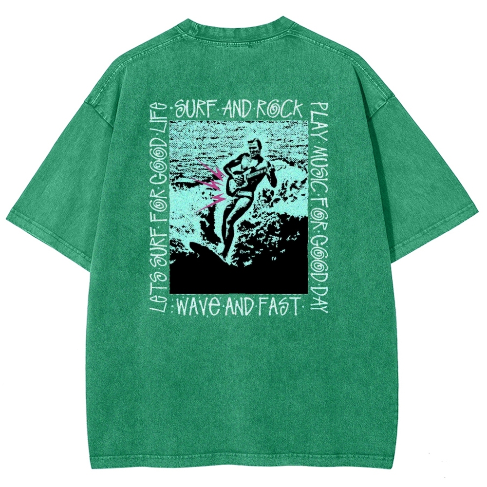 Washed T-Shirt | Surfing Unisex Casual | TIDESENCE