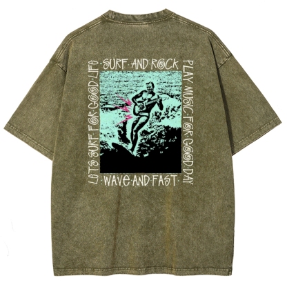 Washed T-Shirt | Surfing Unisex Casual | TIDESENCE
