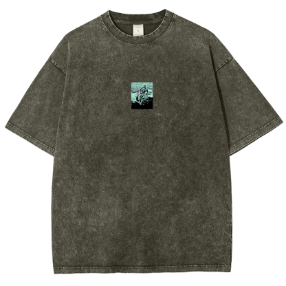 Washed T-Shirt | Surfing Unisex Casual | TIDESENCE