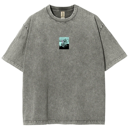 Washed T-Shirt | Surfing Unisex Casual | TIDESENCE