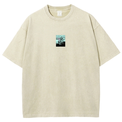 Washed T-Shirt | Surfing Unisex Casual | TIDESENCE