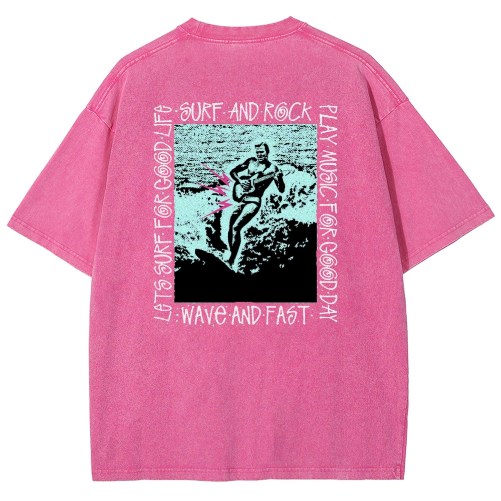 Washed T-Shirt | Surfing Unisex Casual | TIDESENCE