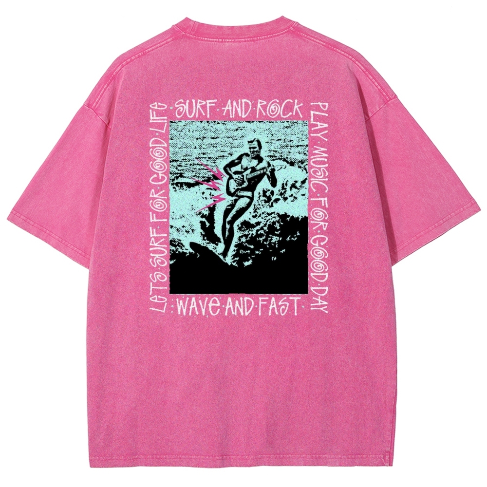 Washed T-Shirt | Surfing Unisex Casual | TIDESENCE