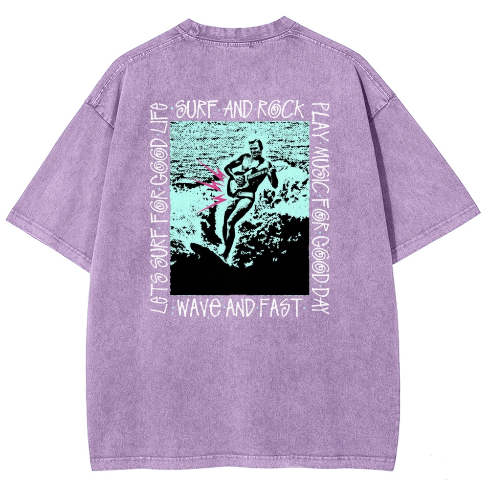 Washed T-Shirt | Surfing Unisex Casual | TIDESENCE