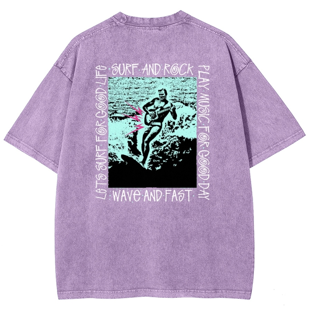 Washed T-Shirt | Surfing Unisex Casual | TIDESENCE