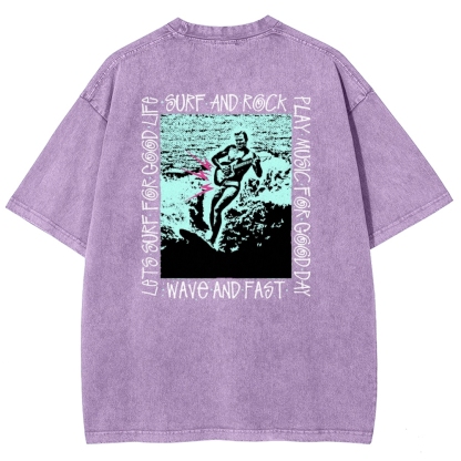 Washed T-Shirt | Surfing Unisex Casual | TIDESENCE