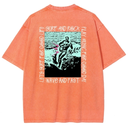 Washed T-Shirt | Surfing Unisex Casual | TIDESENCE