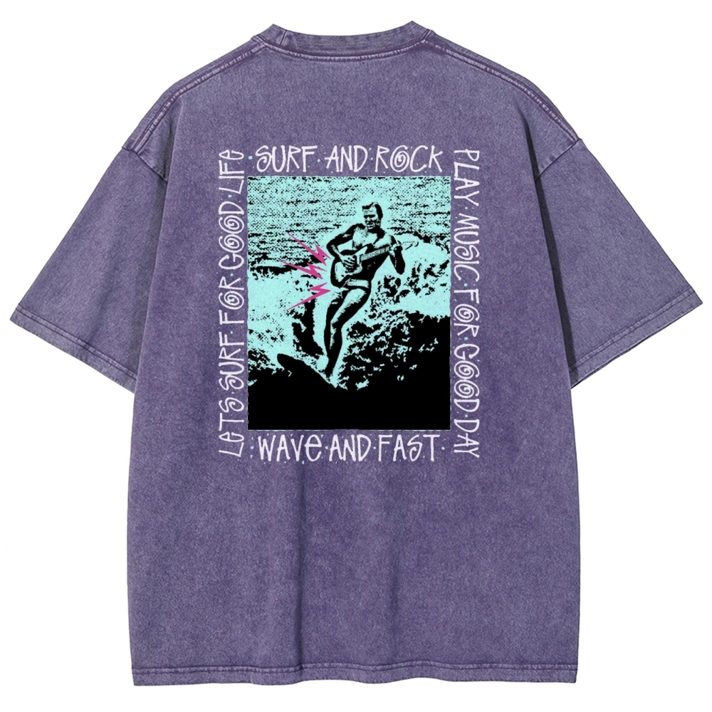 Washed T-Shirt | Surfing Unisex Casual | TIDESENCE