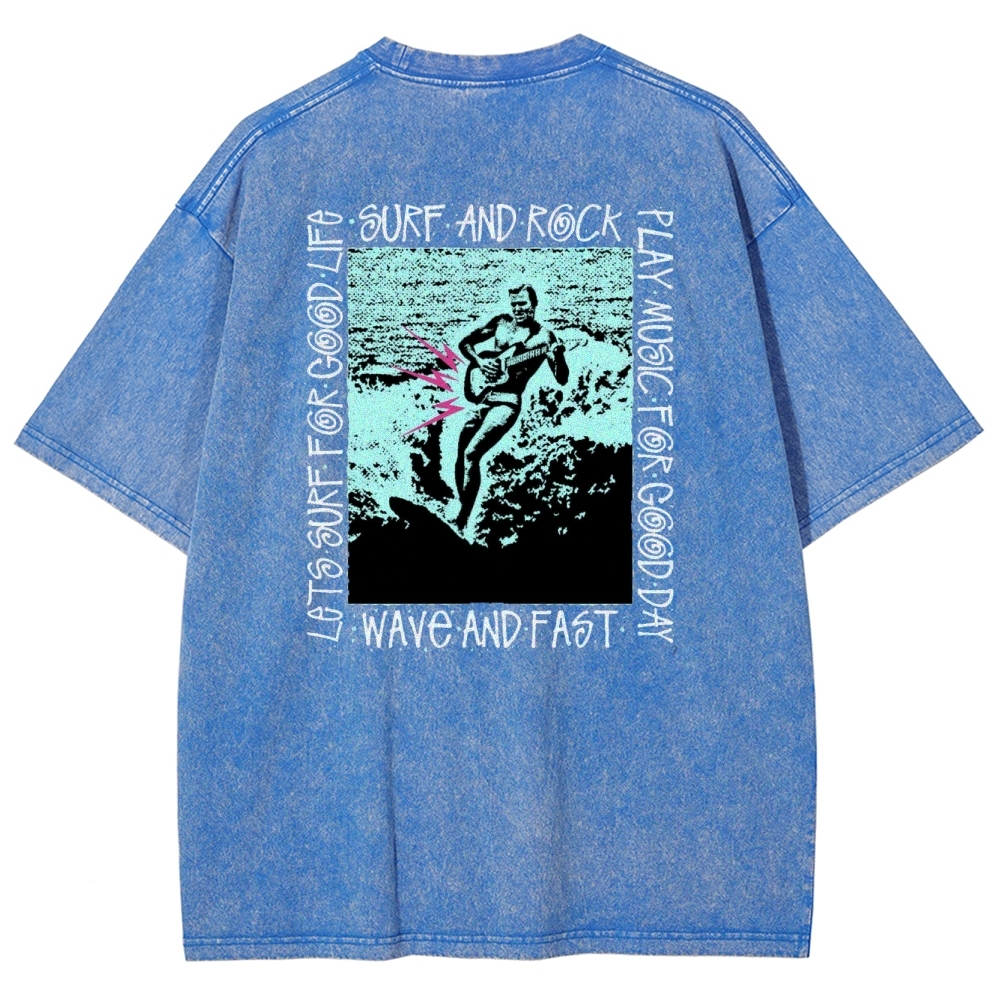 Washed T-Shirt | Surfing Unisex Casual | TIDESENCE