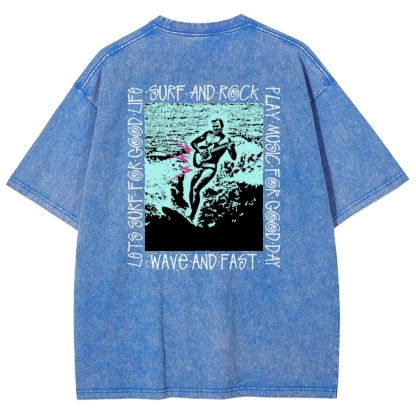 Washed T-Shirt | Surfing Unisex Casual | TIDESENCE