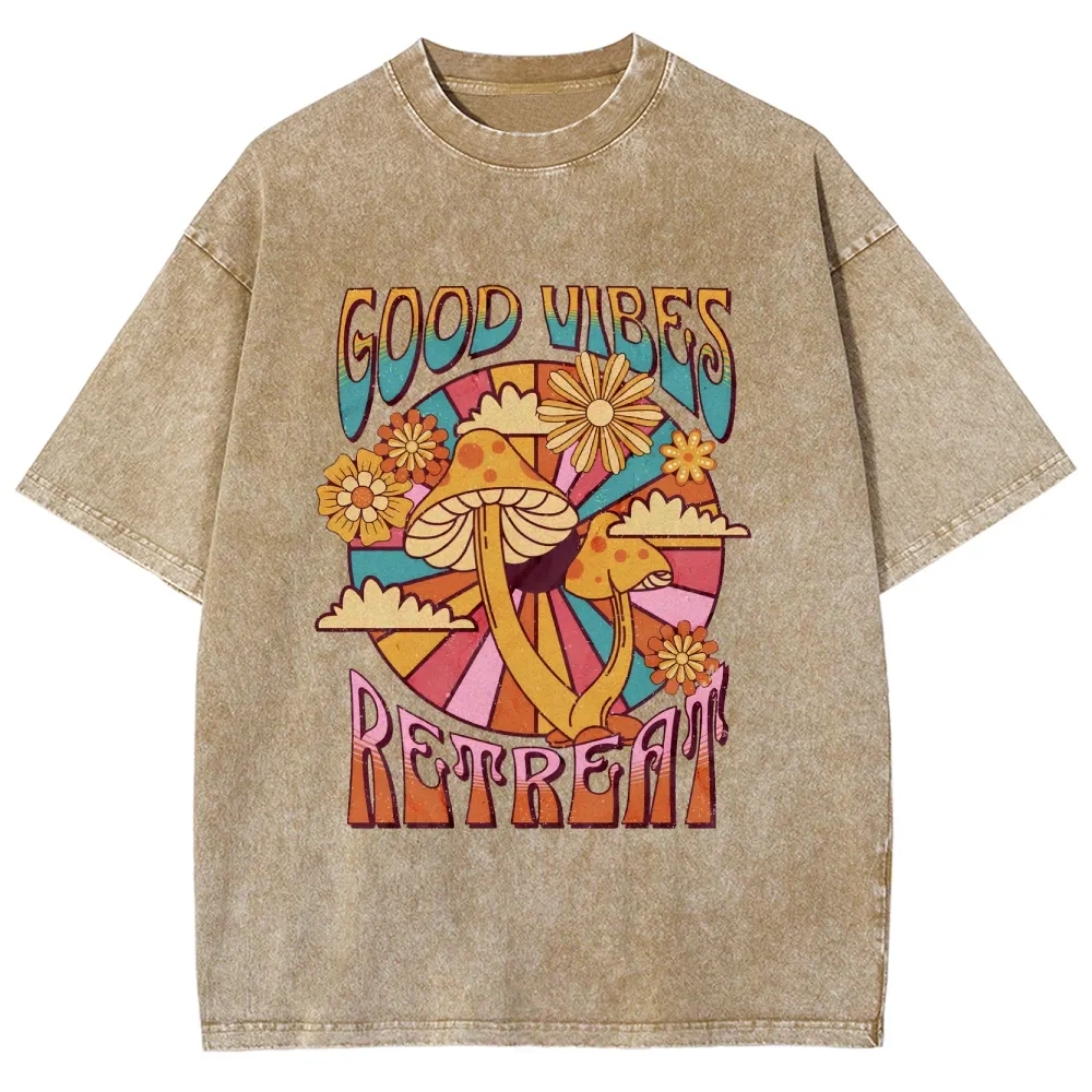 Washed T-Shirt | Unisex Casual Short Sleeve | TIDESENCE