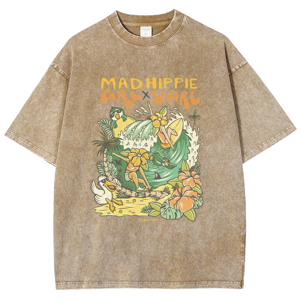 Washed Tee | Unisex Adventure Surf Short Sleeve | TIDESENCE