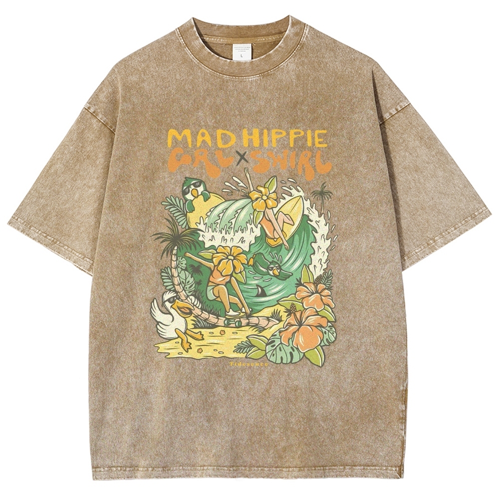 Washed Tee | Unisex Adventure Surf Short Sleeve | TIDESENCE