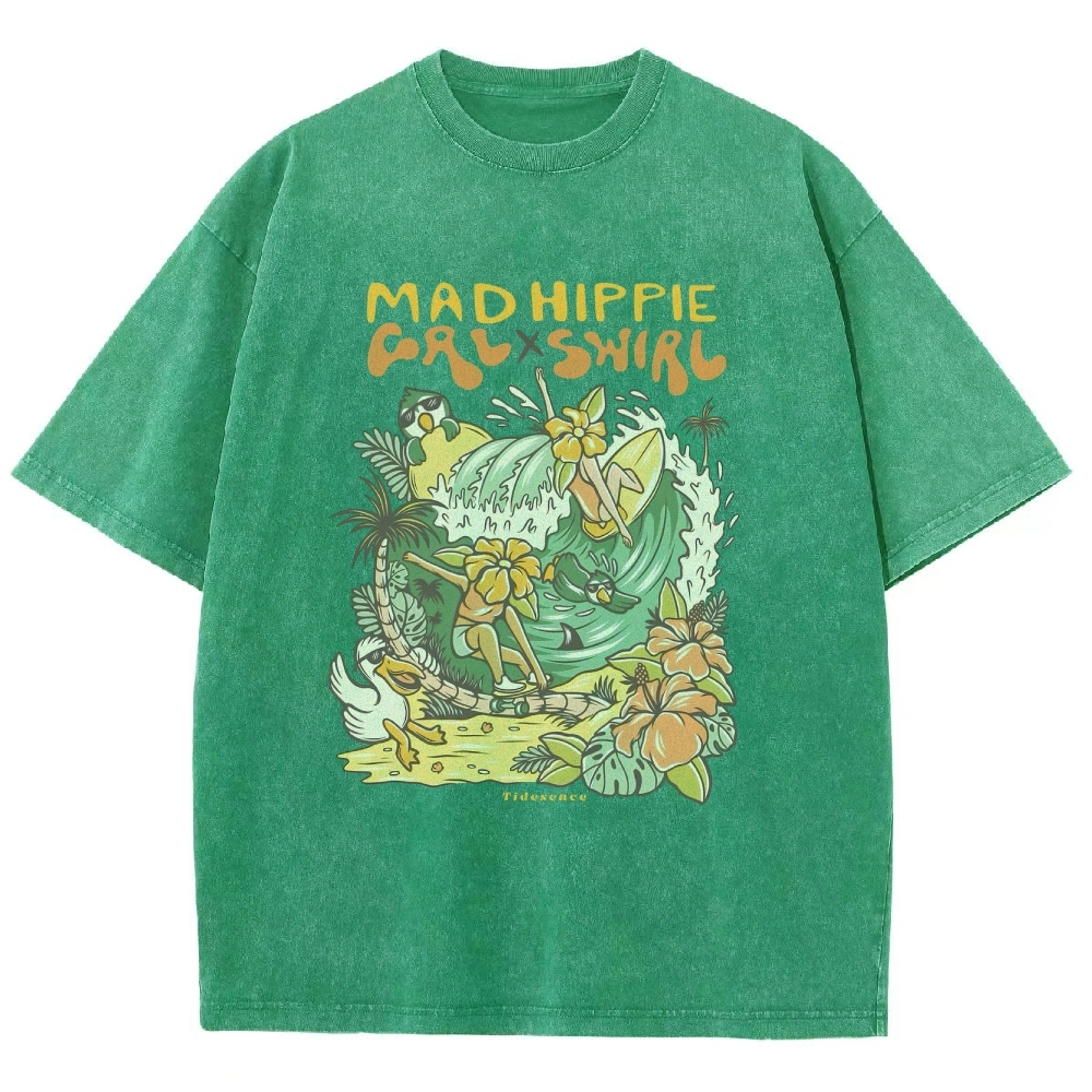 Washed Tee | Unisex Adventure Surf Short Sleeve | TIDESENCE