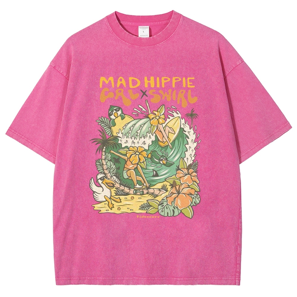 Washed Tee | Unisex Adventure Surf Short Sleeve | TIDESENCE