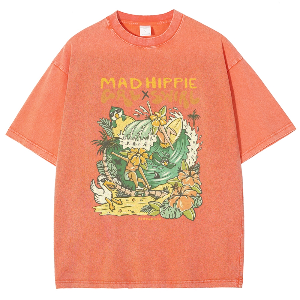 Washed Tee | Unisex Adventure Surf Short Sleeve | TIDESENCE