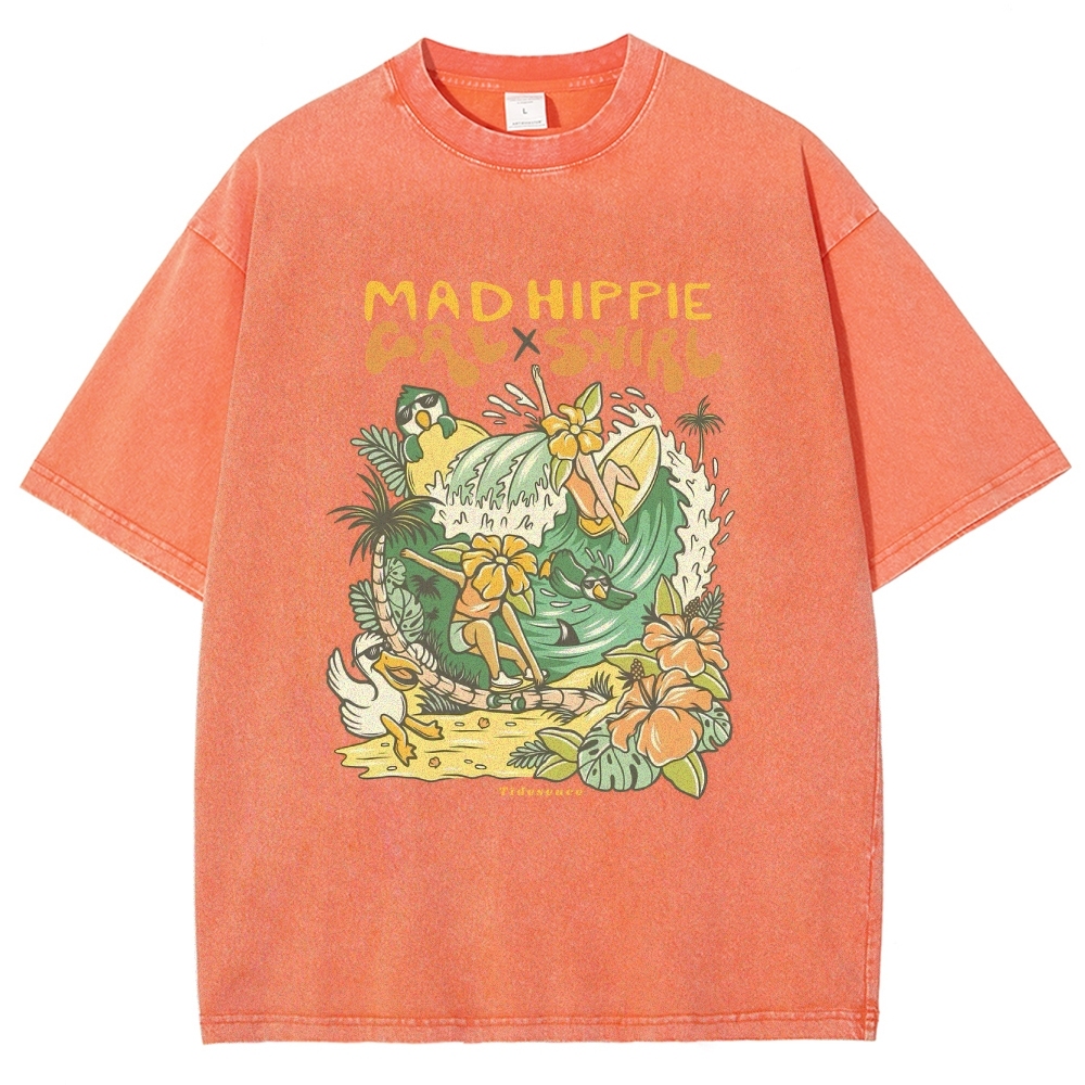 Washed Tee | Unisex Adventure Surf Short Sleeve | TIDESENCE